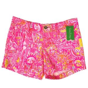 NWT HTF Lilly Pulitzer Callahan 5" Shorts sz 0 More Kinis in the Keys Sun
